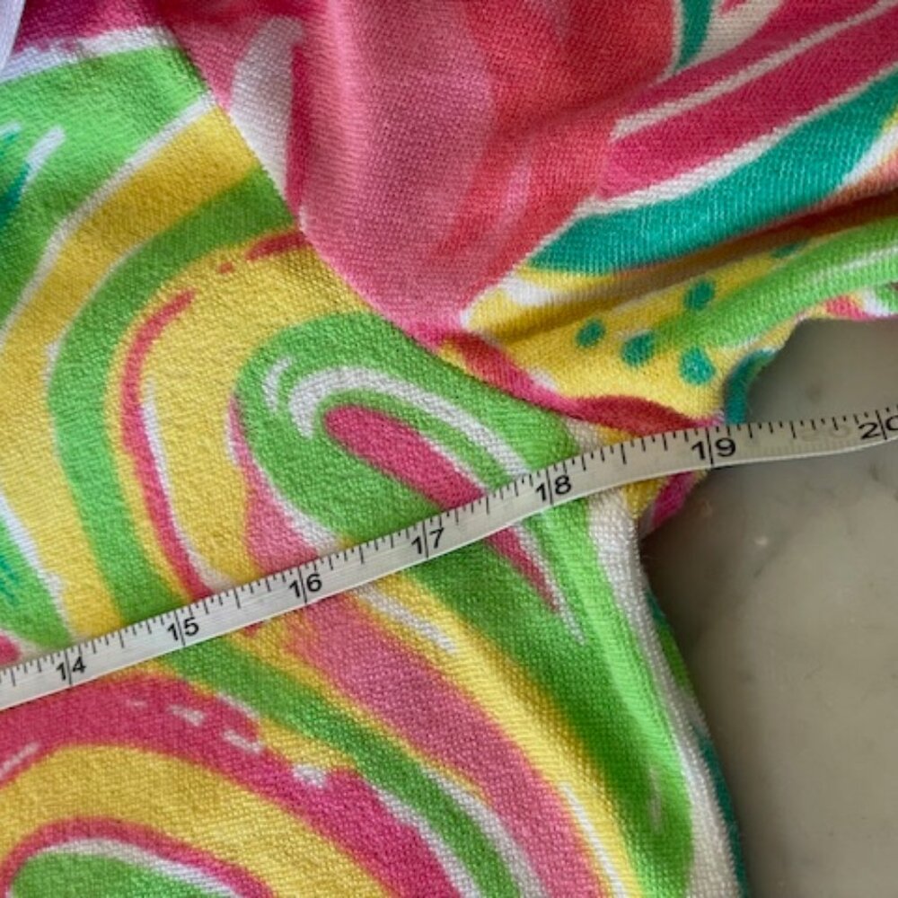 LILLY PULITZER Megan Hooded Tunic Terrycloth Swim Cover Up Pink Flamingos Small - Picture 14 of 17